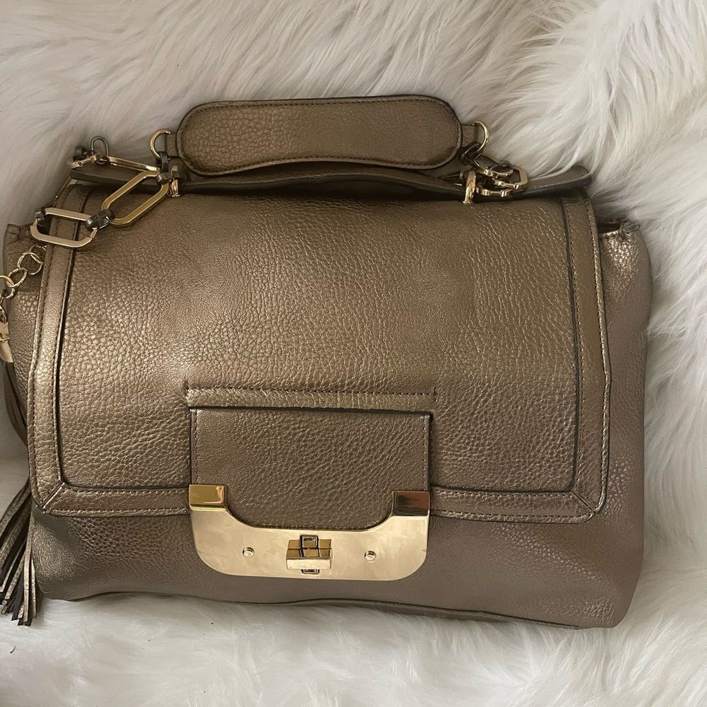 Kate Landry metallic bronze multi function should… - image 2